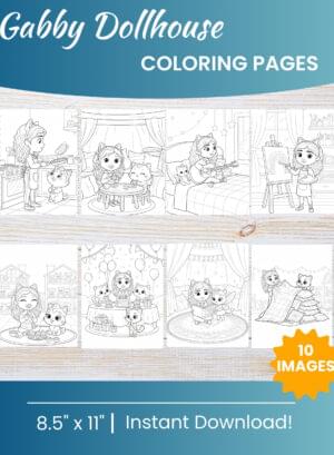 Gabby Dollhouse Coloring Pages