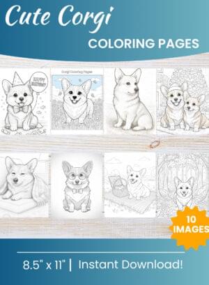 Corgi Coloring Pages