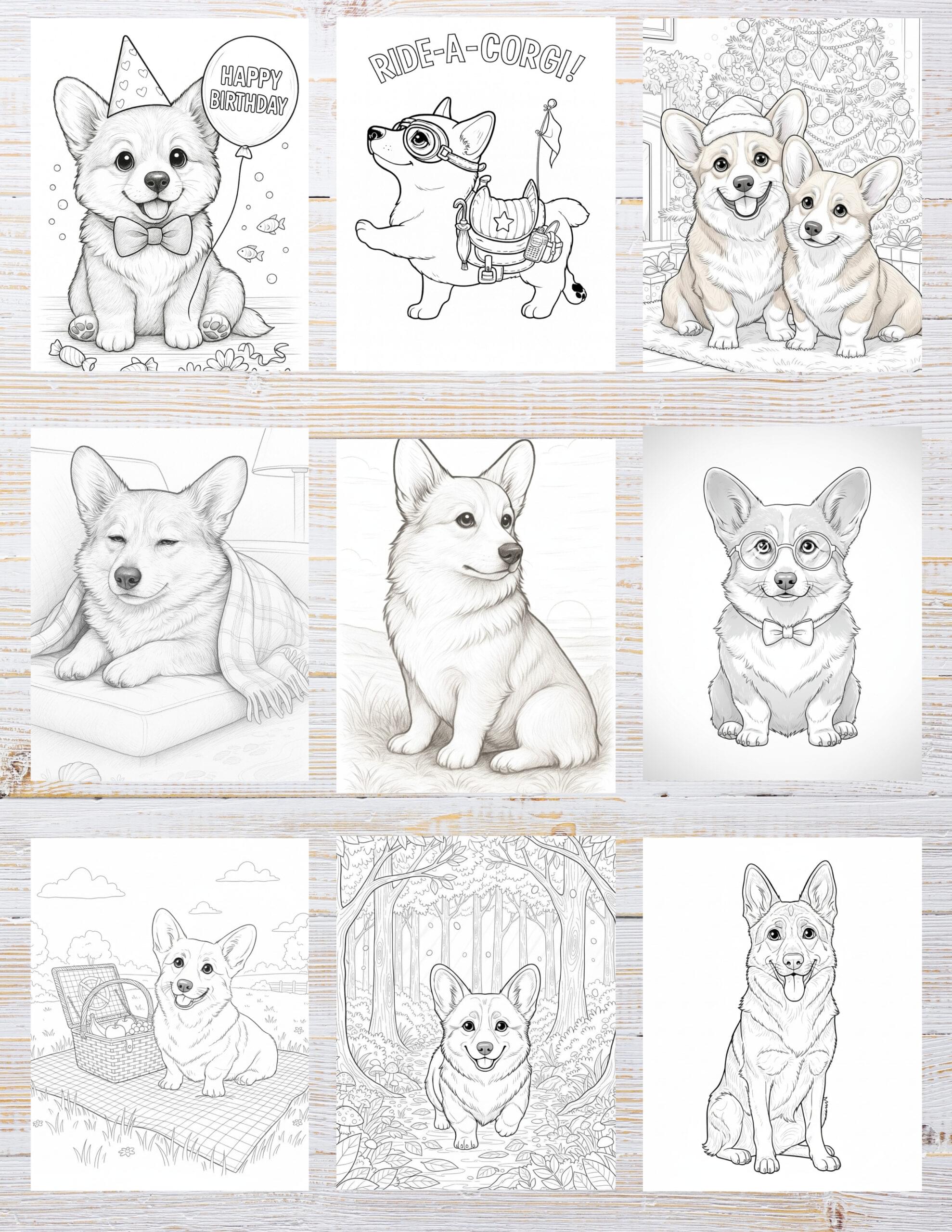 10 Corgi Coloring Pages Printable for Kids | Free PDF Download - Image 2