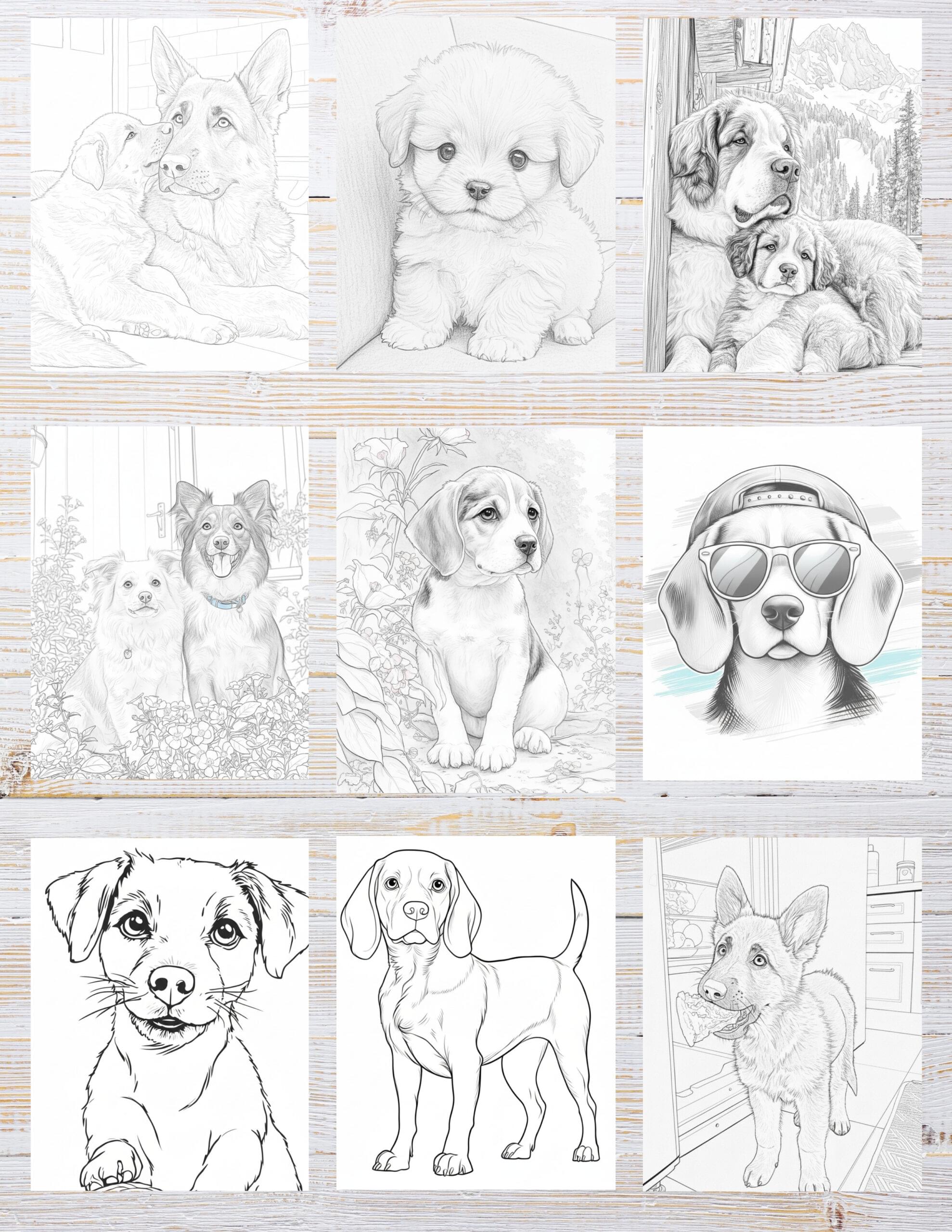 Free Dog Coloring Pages for Kids | Instant PDF Download - Image 2