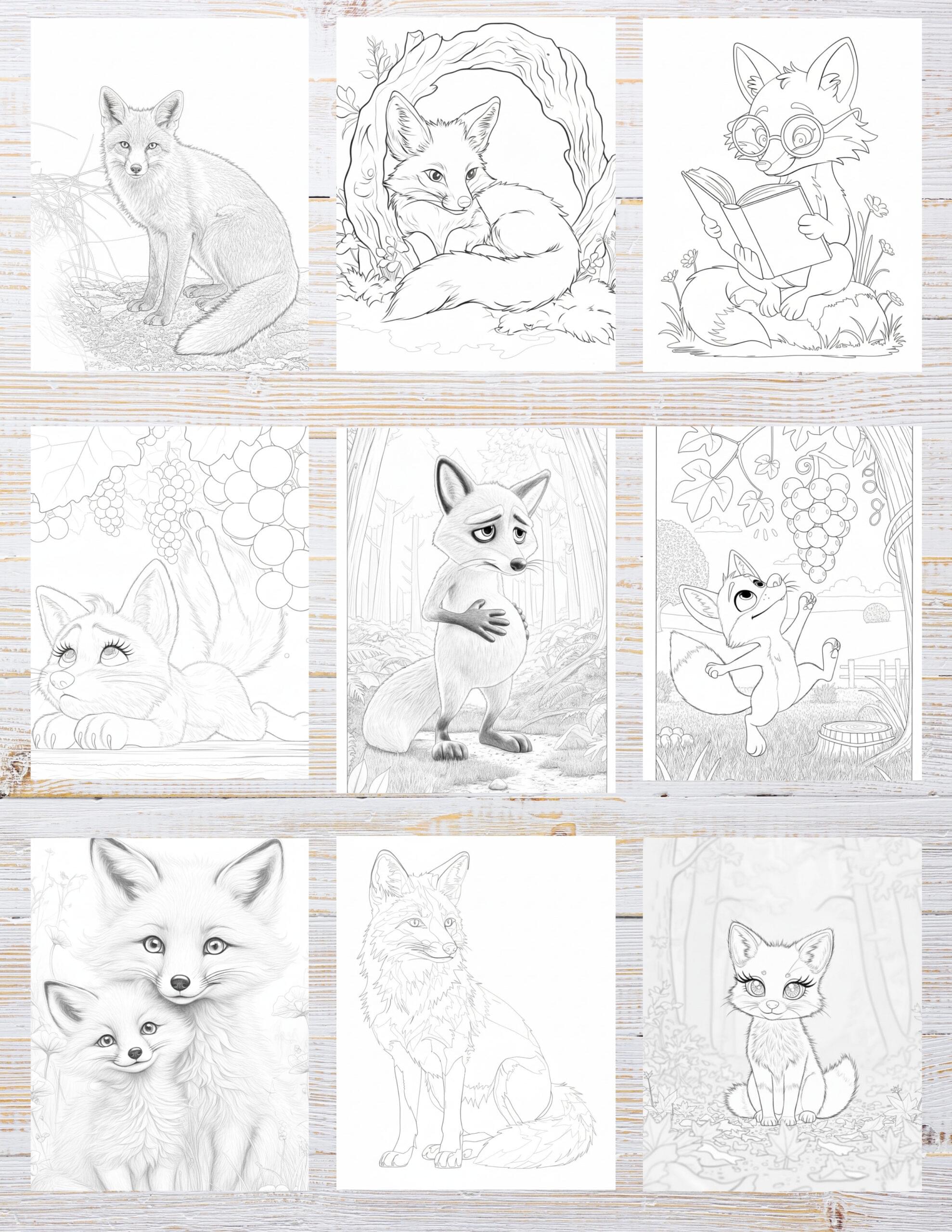 10 Cute Fox Coloring Pages Printable | Fun Forest Art Free Download - Image 2